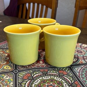 💛 Fiestaware 3 yellow mugs